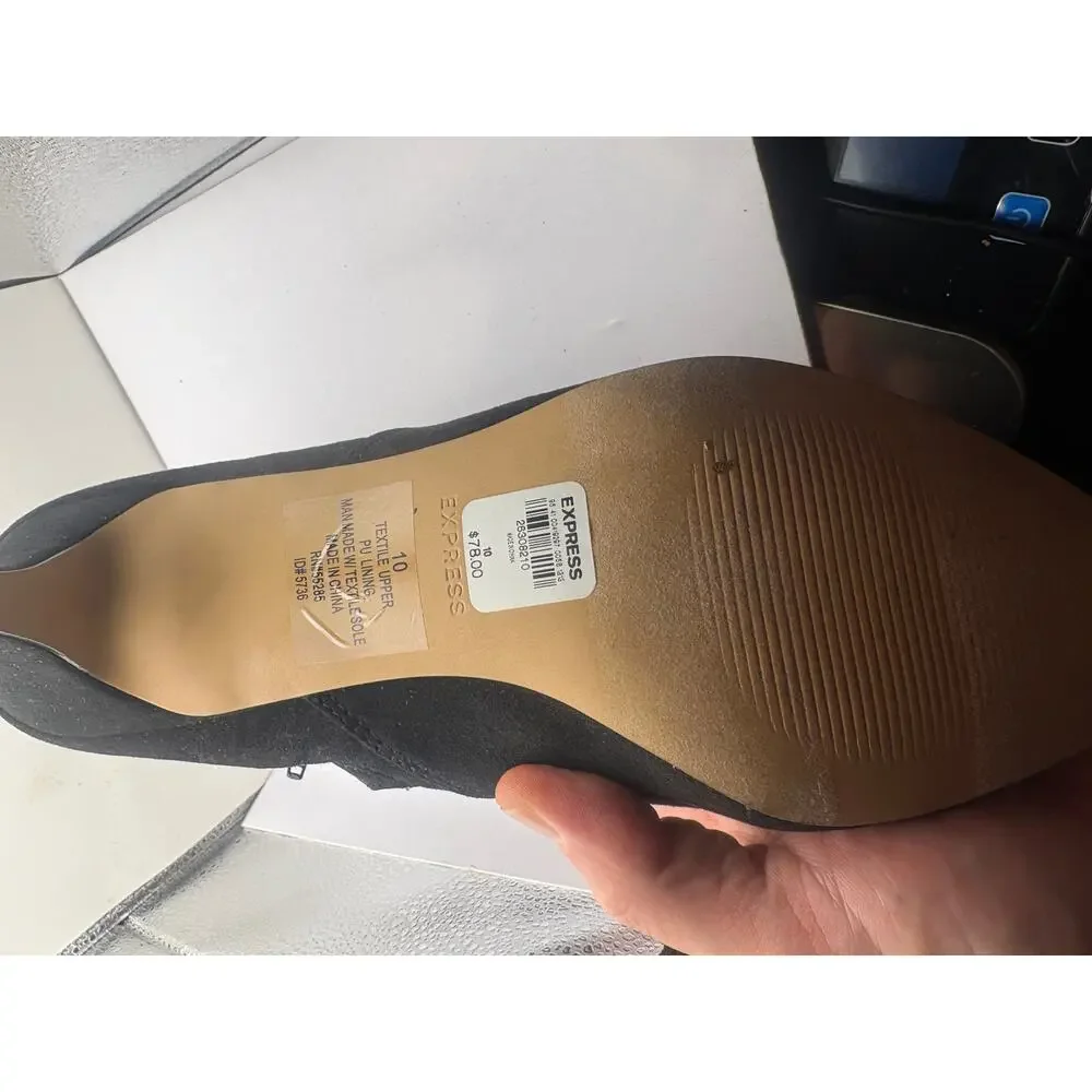 EXPRESS Women's Ankle Boots, Black Tan, Size 10